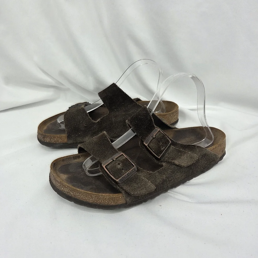 Birkenstock Arizona Brown Suede Sandals sz 41